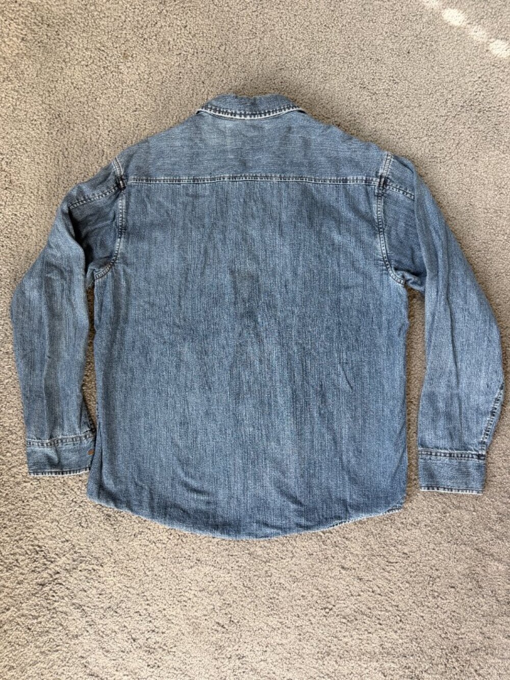 Levi’s Vintage Genuine Workwear Flannel Lined Denim Shirt Jacket Blue Shacket M - Picture 7 of 9